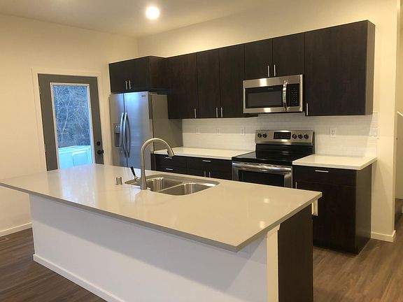 Kitchen with European soft close cabinets and stainless appliances