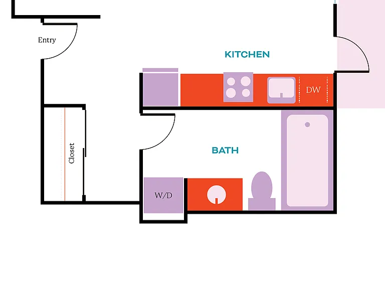 Studio, 1 Bath - Apt A Studio, 1 Bath - Apt A