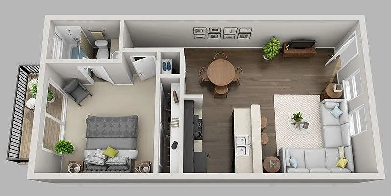 Floor plan One Bedroom