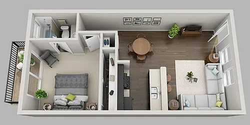 Floor plan One Bedroom