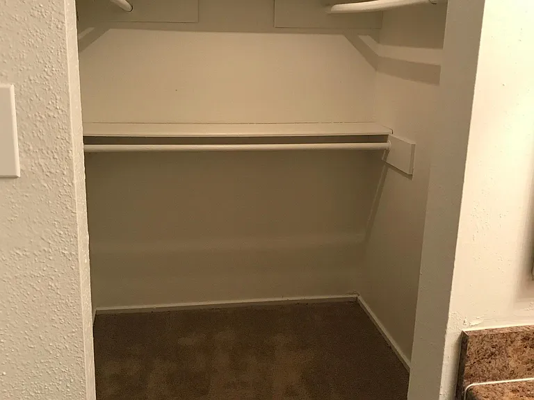 Large walk-in closets in our Jr. One bedroom