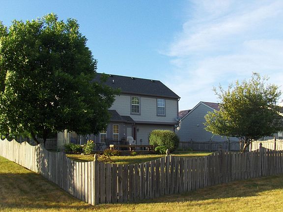Fenced backyd provides privacy 