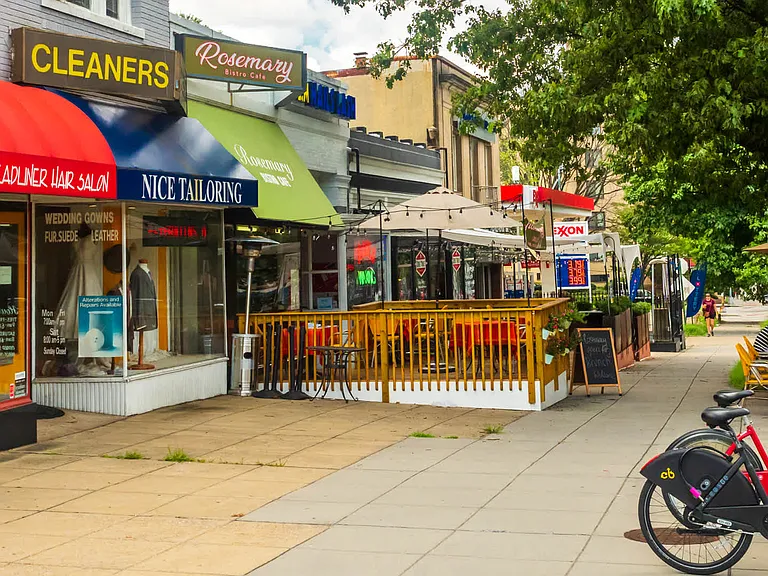 Head to Fessenden Street for shopping and dining.