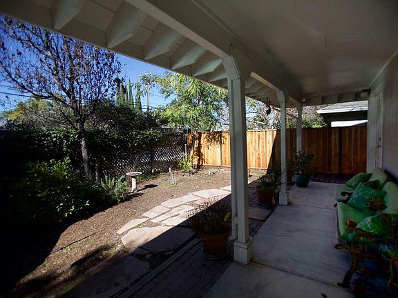 Secluded front yard facing the street