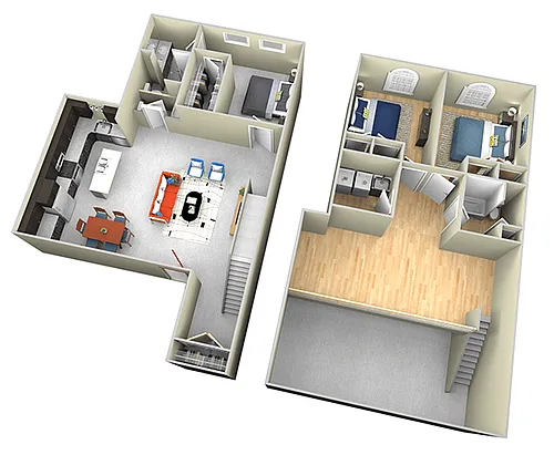Floor plan 3x2.5 Townhome