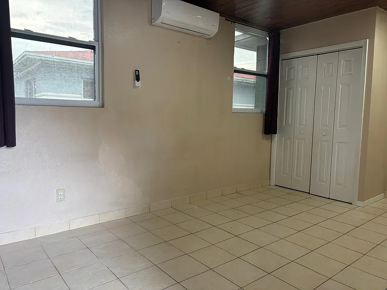 Bedroom with large closet