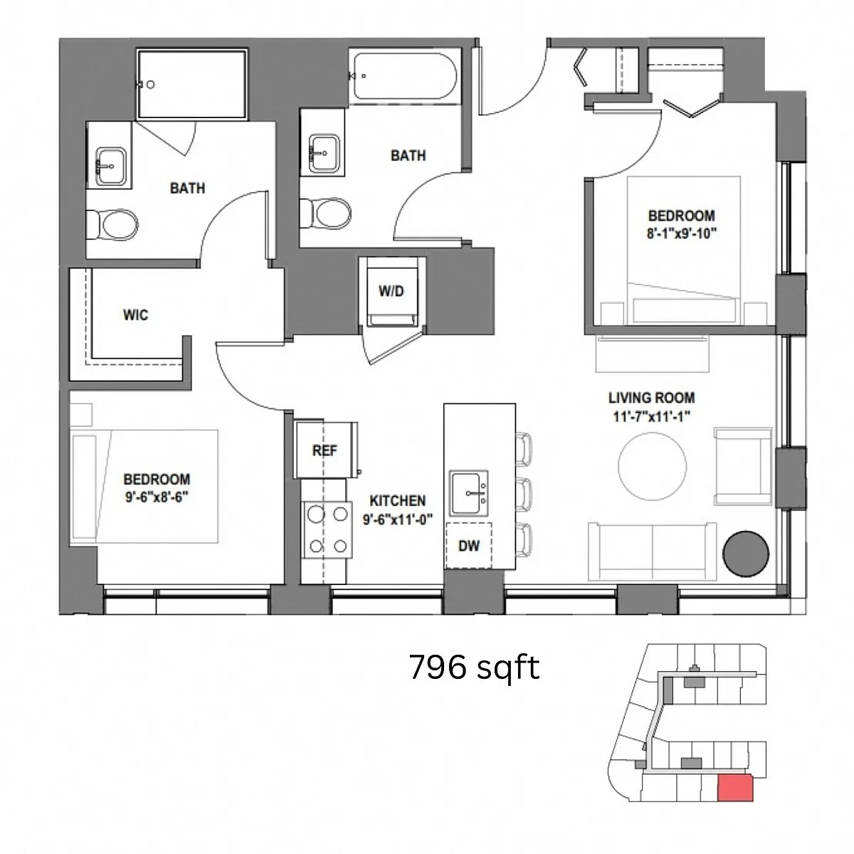 Floor plan 2X2