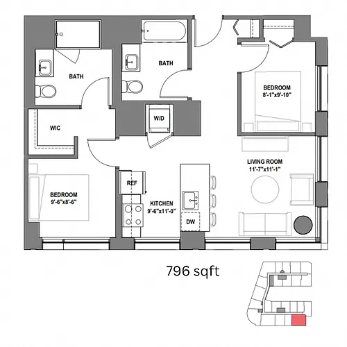 Floor plan 2X2
