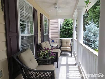 Front Porch with Ceiling Fan