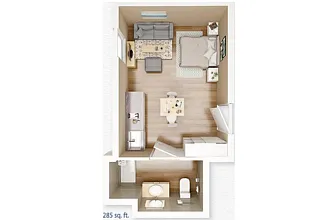 Floor plan Small Studio