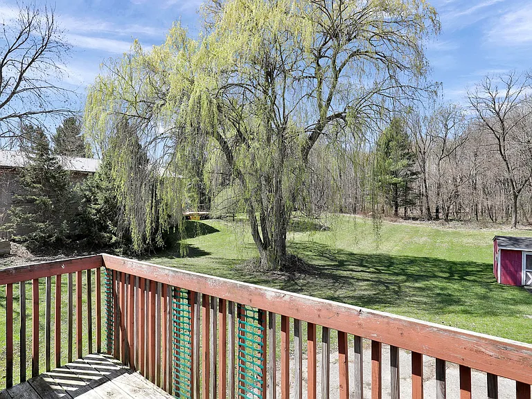 View of backyard from balcony