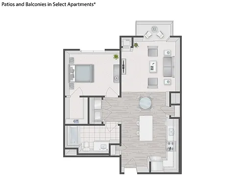 Floor plan 1 Bedroom