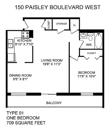 Floor plan 1 Bedroom