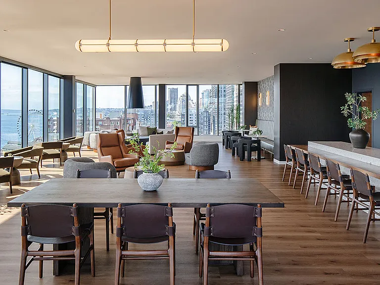 Apartment community Sky Lounge at Griffis Seattle Waterfront in Seattle, Washington.