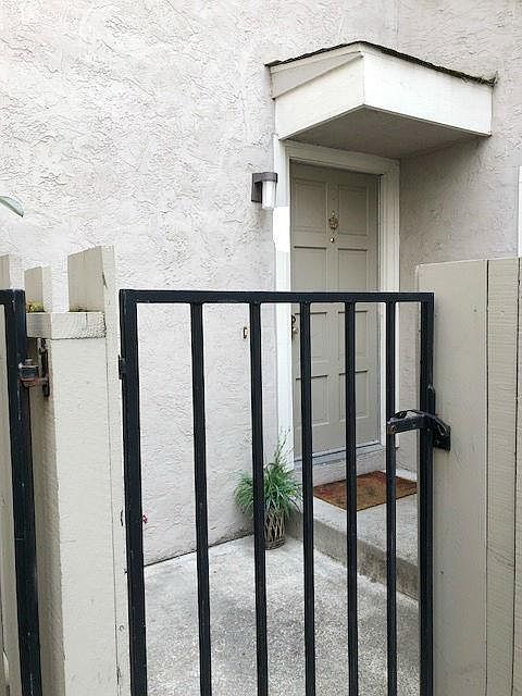 Gated front patio