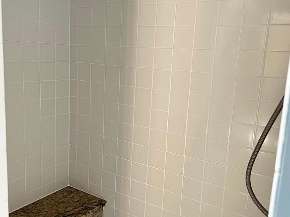 Master bath shower with seat!