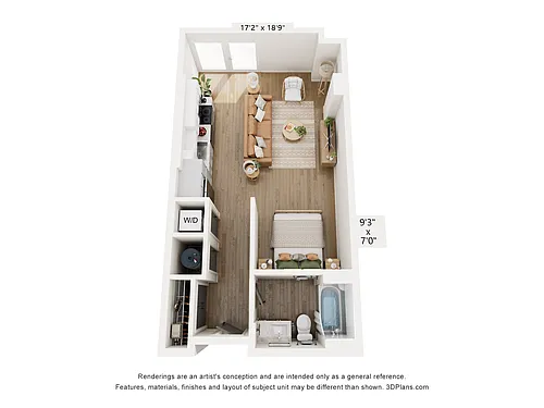 Floor plan STUDIO TYPE A