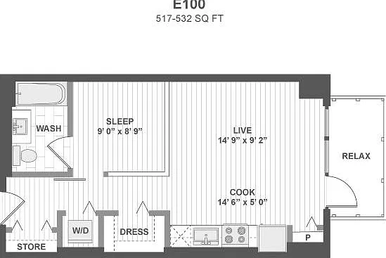 Studio, 522 sqft, $2,490 — Photo 4