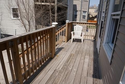 Deck leading to apartment