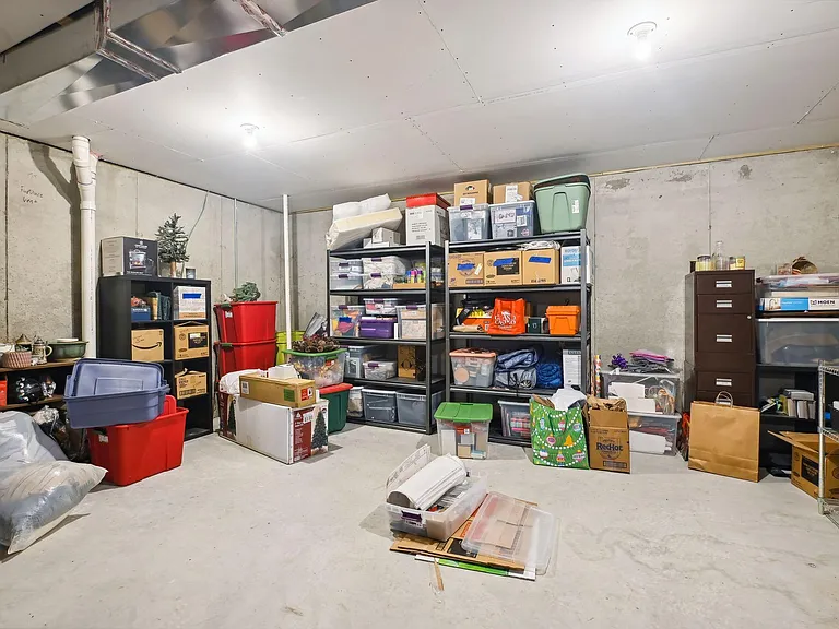 Storage space in basement