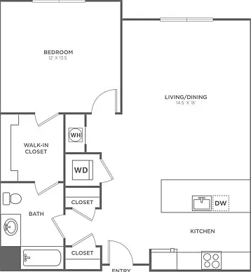 One Bedroom One Bath (821 SF) One Bedroom One Bath (821 SF)