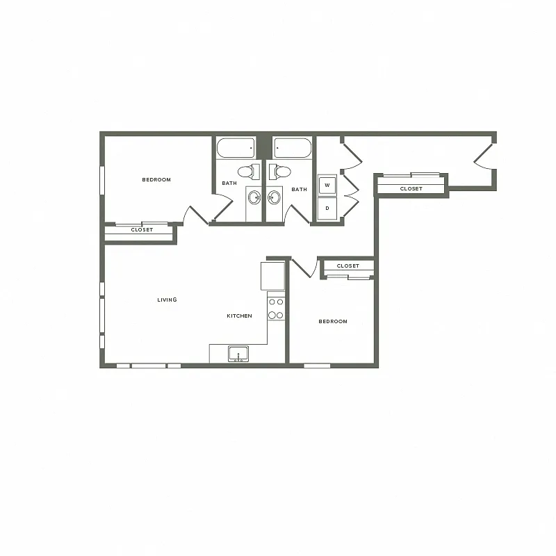 Floor plan Yarrow - 2x2 B01