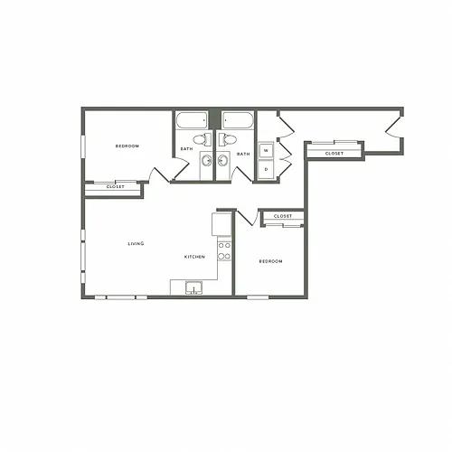 Floor plan Yarrow - 2x2 B01