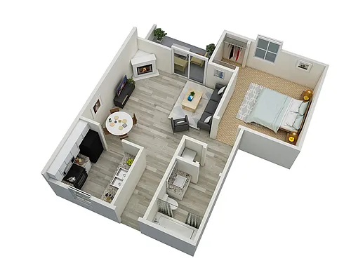 Floor plan One Bedroom