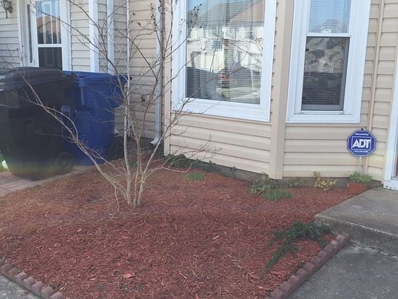 Front yard with crepe myrtle