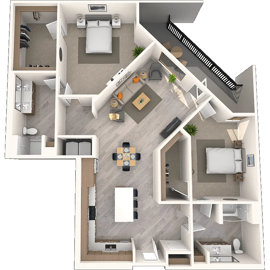 Floor plan B5 2x2-1452 SF