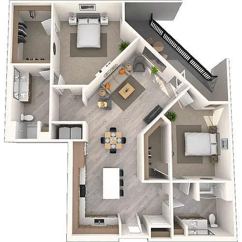 Floor plan B5 2x2-1452 SF