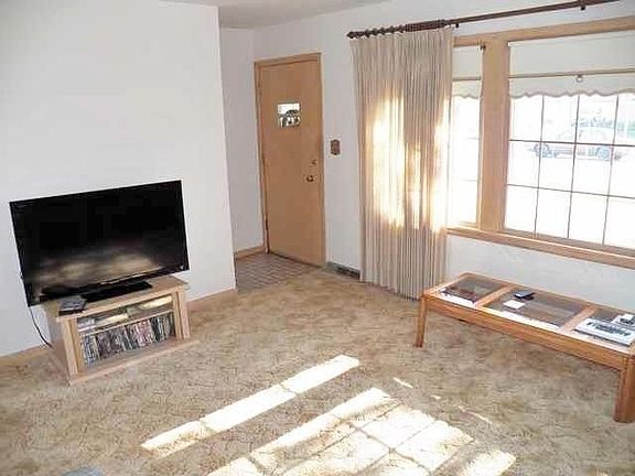 Entryway and living room area