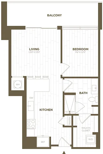 Floor plan 1E