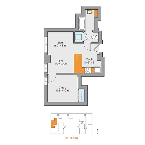 Floor plan cly1b110