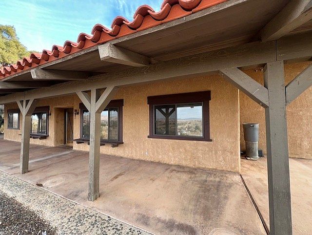 North facing large, covered patio.