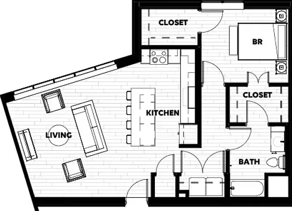 1B: Beds - 1: Baths - 1: SqFt - 930
