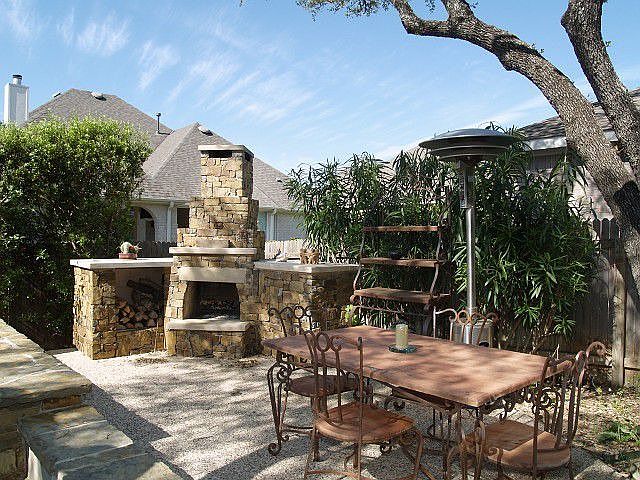 Outdoor Fireplace on Patio