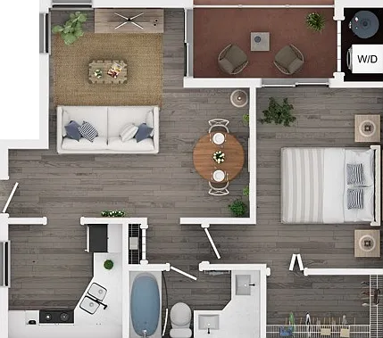 One Bedroom One Bath Floor Plan One Bedroom One Bath Floor Plan