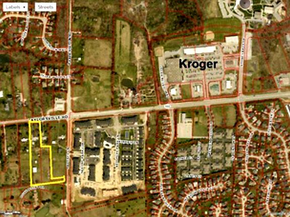 Aerial of property for sale.