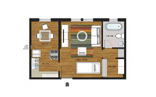 Floor plan Studio