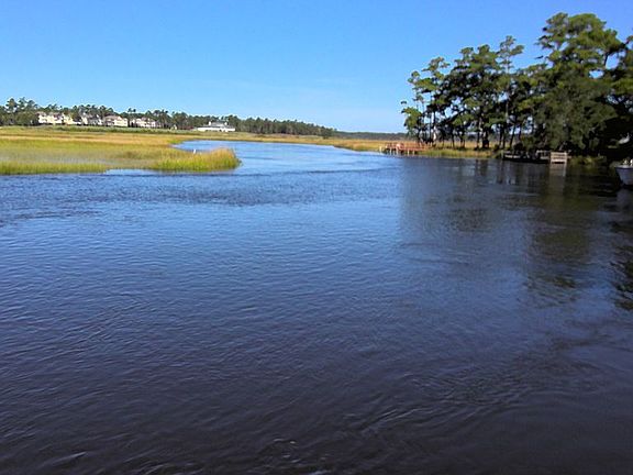 looking up river from dock
