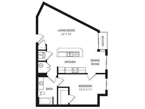 Floor plan 1X1C