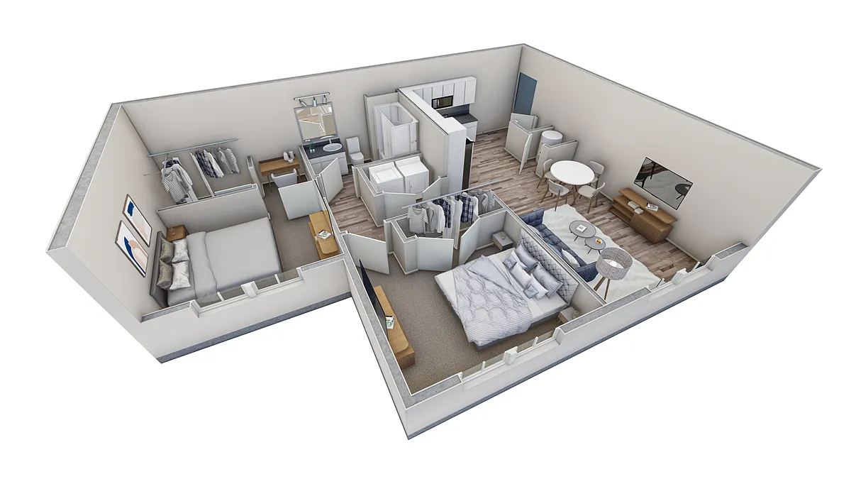 Floor plan 2-1 BR Horizon Overlook