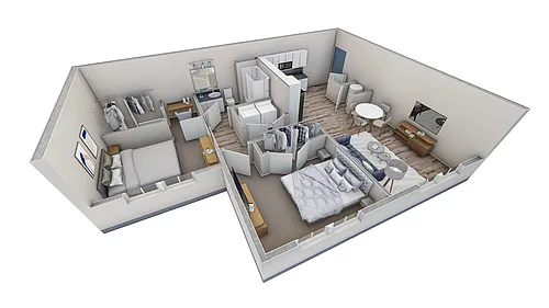 Floor plan 2-1 BR Horizon Overlook