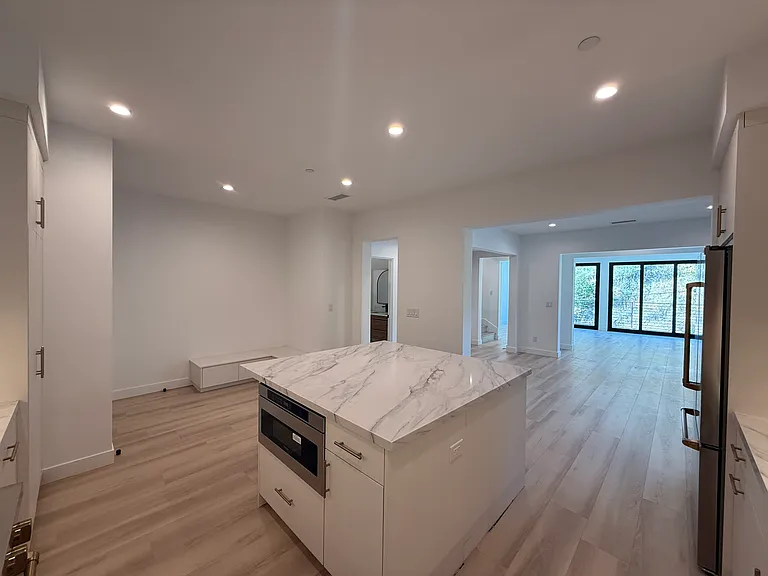 Massive chef's kitchen with luxury appliances