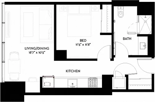 Floor plan 1-J