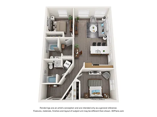 Floor plan 2 Bedrooms A