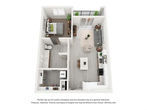 Floor plan 1X1 A1