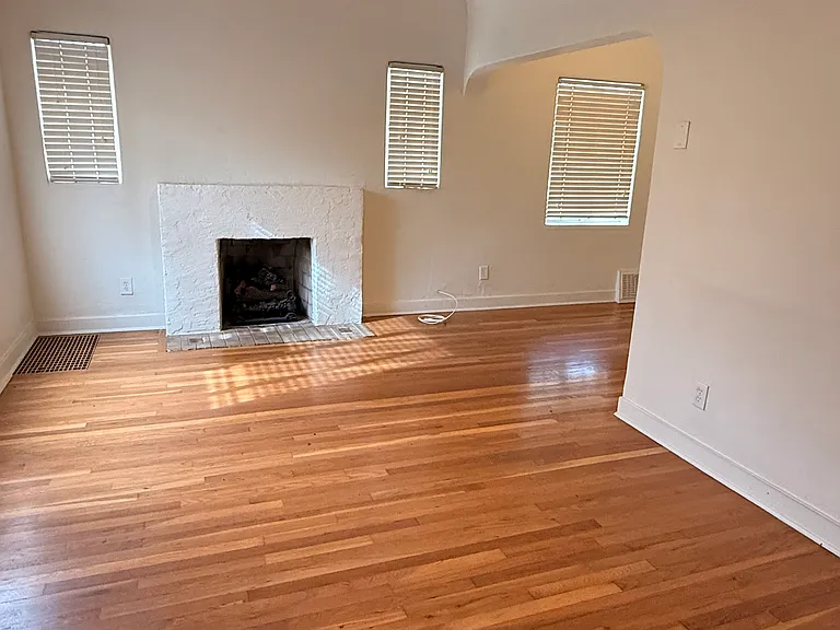 Dining room and fireplace