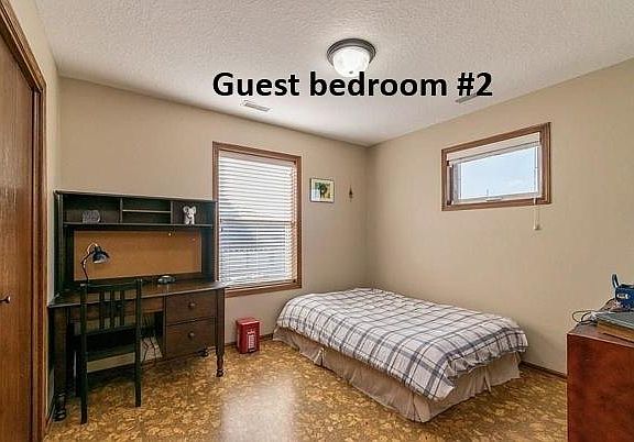 Second floor guest bedrooms and guest bath. Flooring is cork in bedrooms, tile in bathroom.